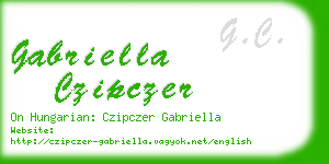 gabriella czipczer business card